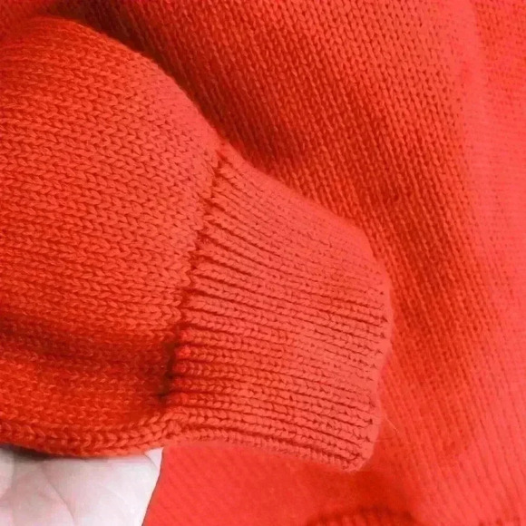 NWT Chaps Size M Red 100% Cotton 1/4 zip mock neck sweater - Picture 8 of 14